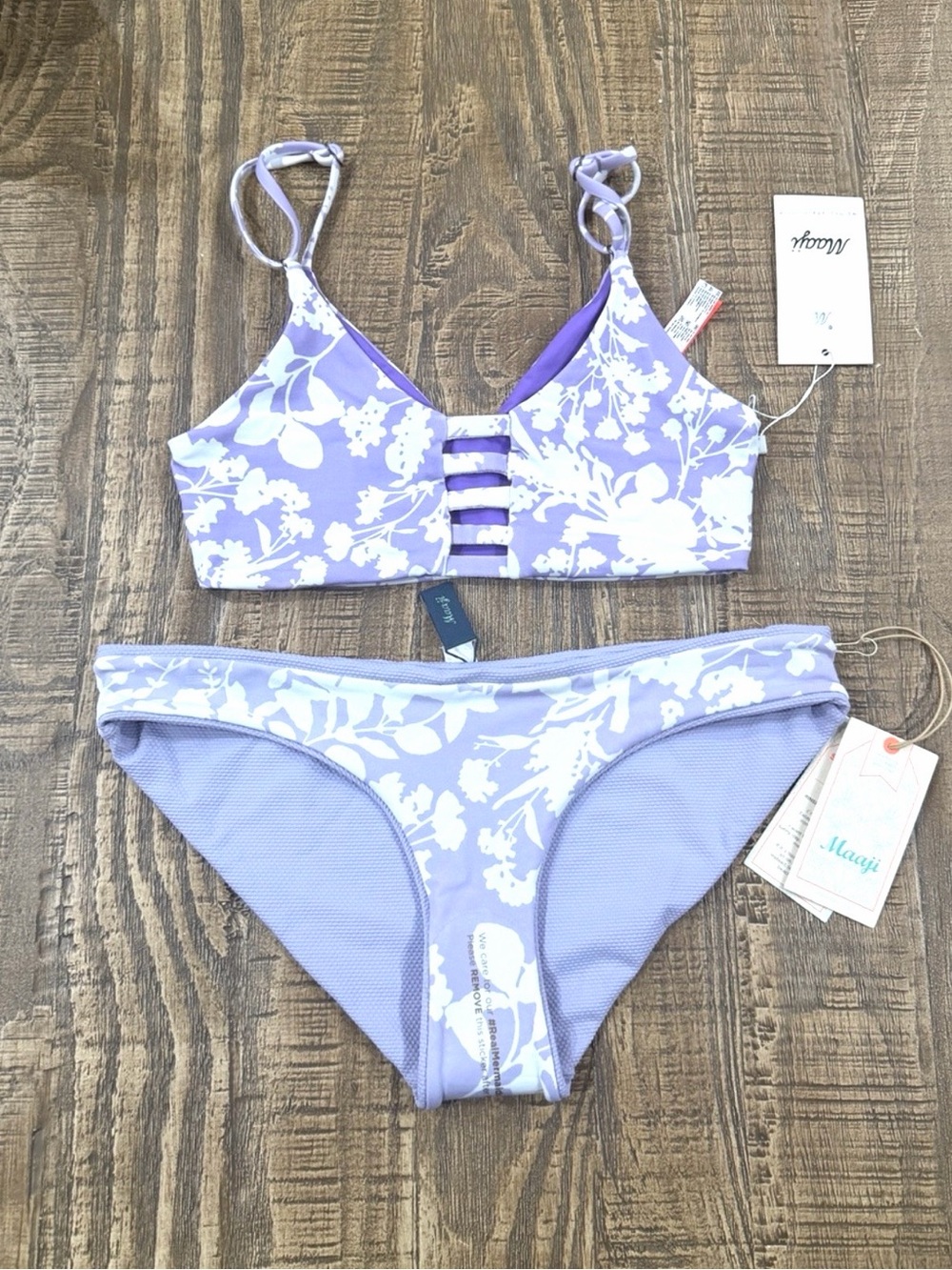 🧞(SET) Maaji Lavender Dream Reversible Bikini- S/M.